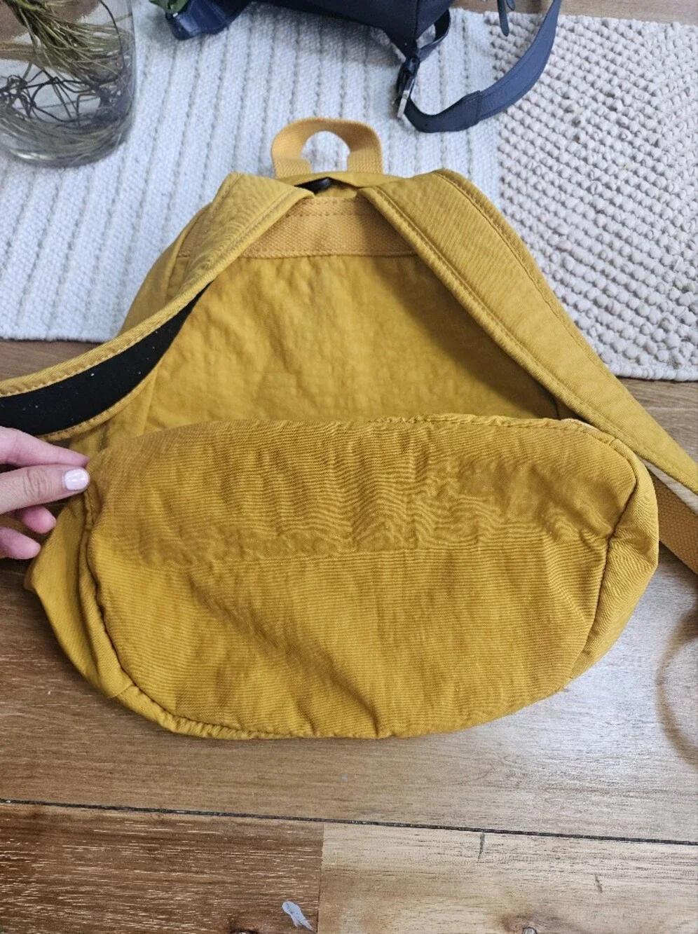 ​​​Kipling Mustard Yellow Nylon Small Backpack Travel Daypack Casual School Bag